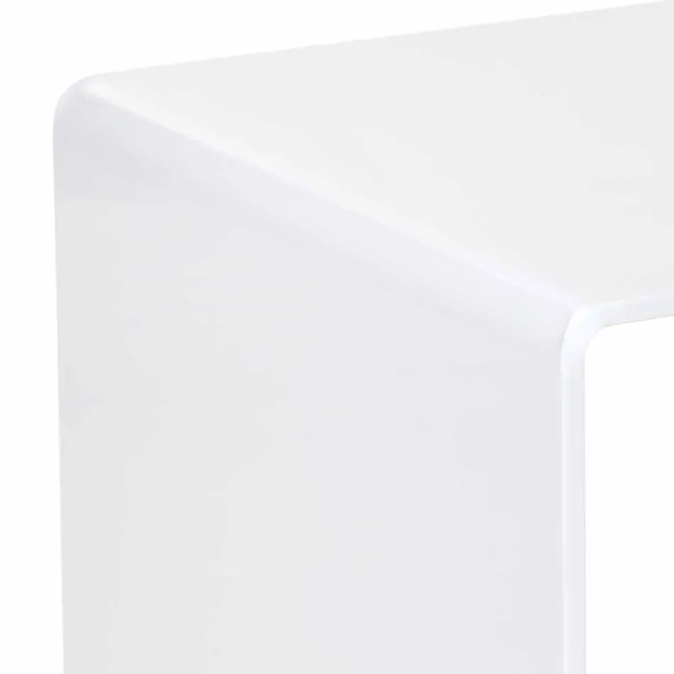 Witte tafel 50x50cm Terry Big modern design, made in Italy Viadurini