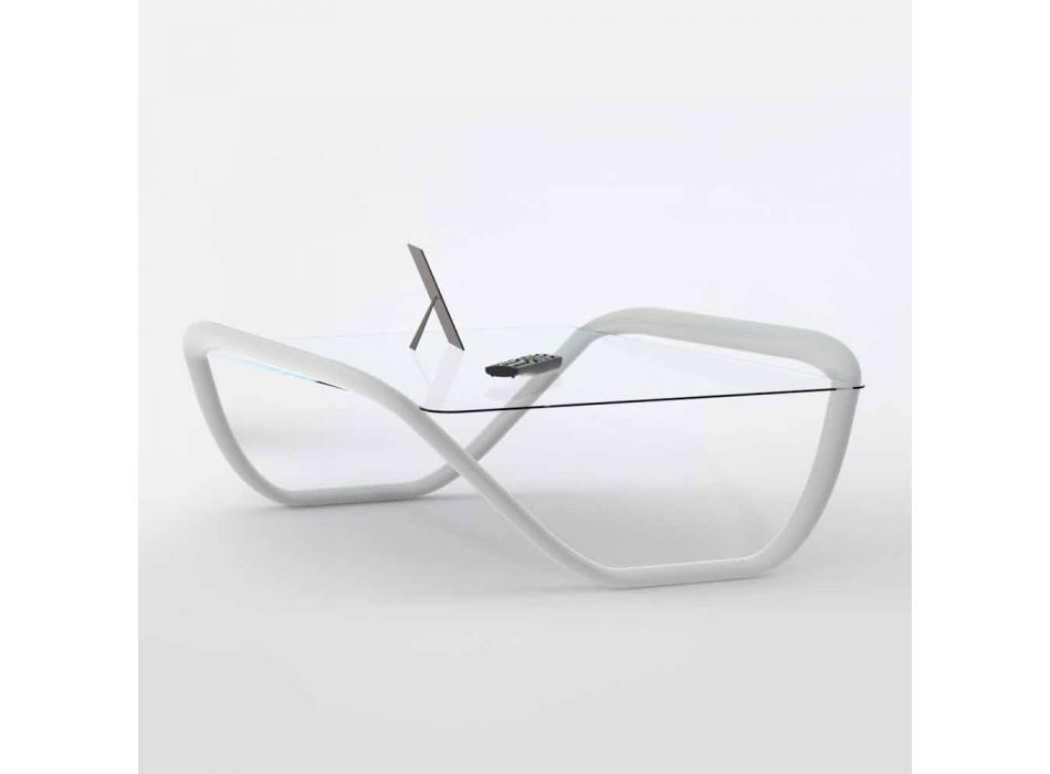 Modern design glazen bijzettafel en Adamantx® Continuum Viadurini