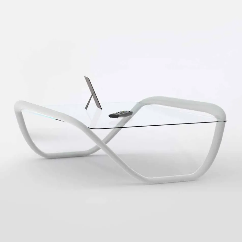 Modern design glazen bijzettafel en Adamantx® Continuum Viadurini