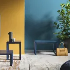 Vierkante metalen salontafel in 2 maten - Josyane Viadurini