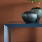 Vierkante metalen salontafel in 2 maten - Josyane Viadurini