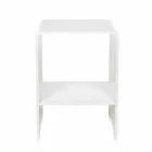 Salontafel / nachtkastje Mimi wit modern design, made in Italy Viadurini