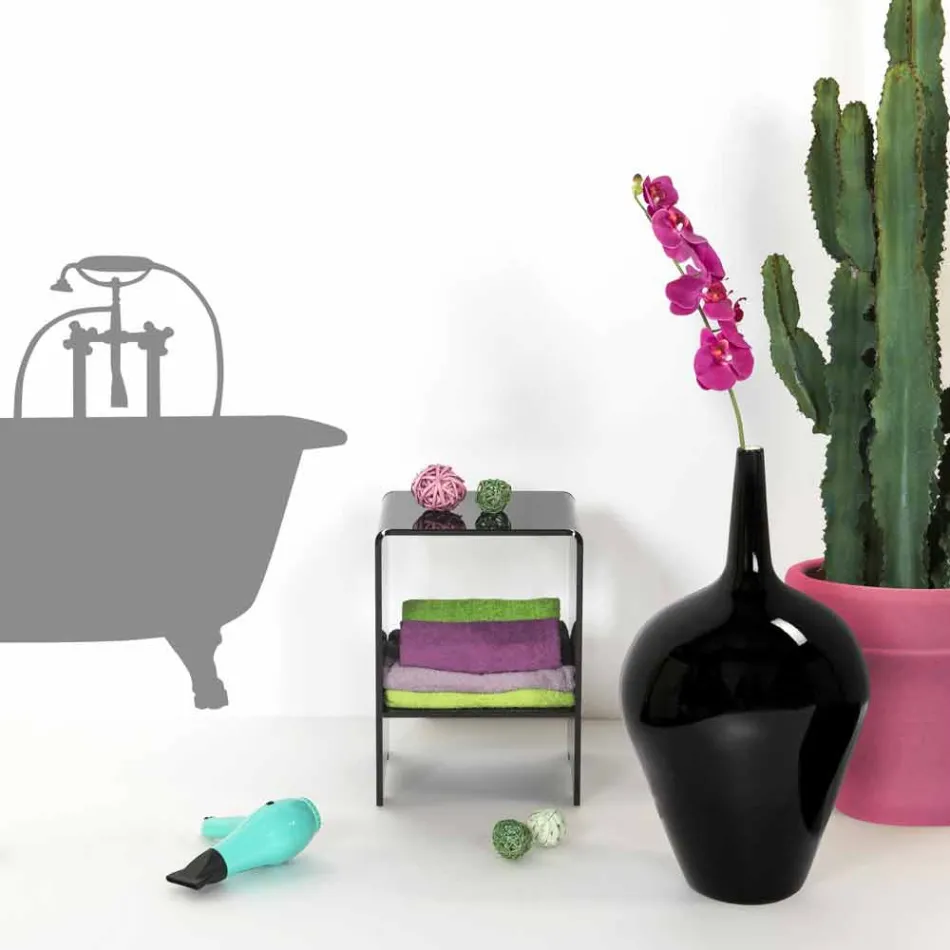 Tafel / nachtkastje zwart modern design Mimi, made in Italy Viadurini