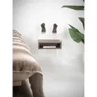 Recyclebaar nachtkastje in transparant plexiglas en hout - Pascoli Viadurini