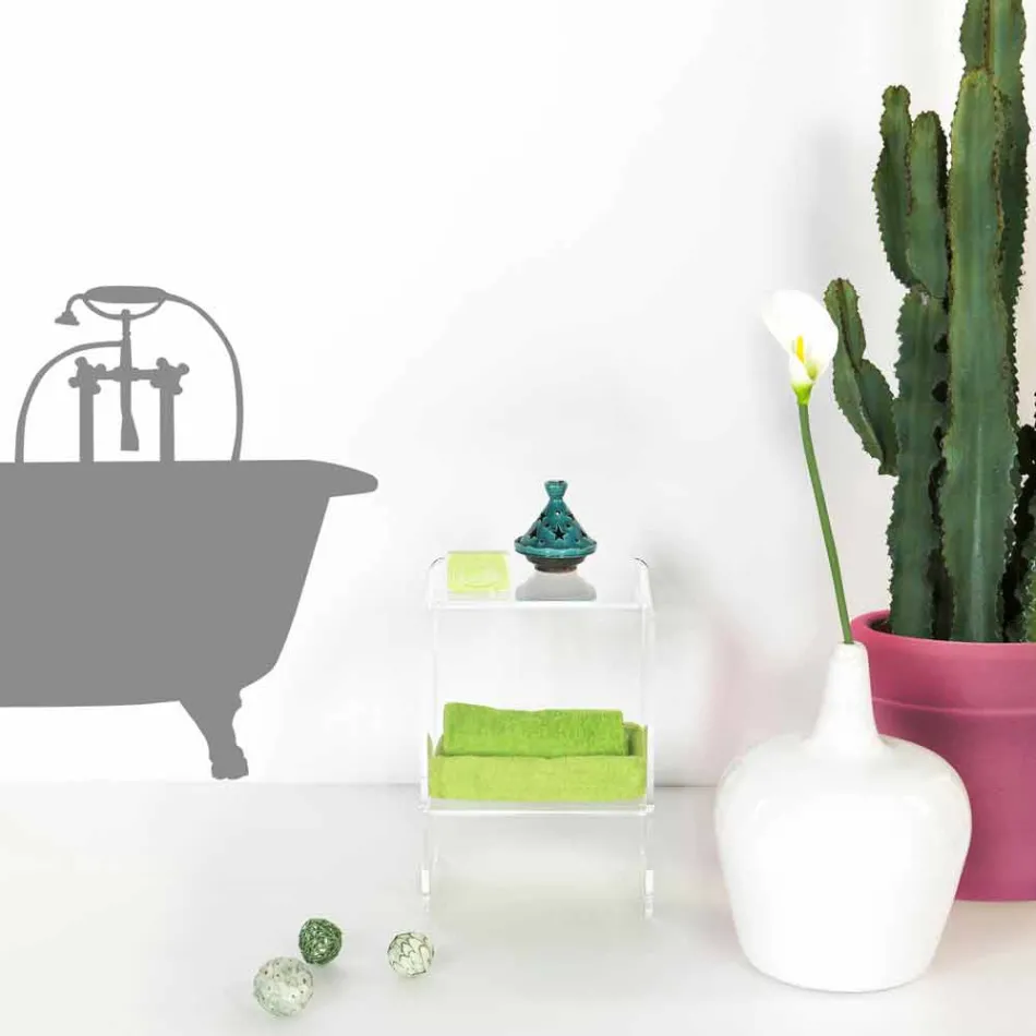 Salontafel / nachtkastje transparant Mimi modern design, made in Italy Viadurini