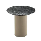 Salontafel met metalen onderstel en spiegel- of glazen blad van Ø45 cm - Flaminia Viadurini