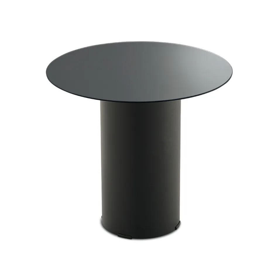 Salontafel met metalen onderstel en spiegel- of glazen blad van Ø45 cm - Flaminia Viadurini