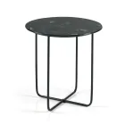 Salontafel met spiegel en keramisch blad met marmerlook, gemaakt in Italië - Giusta Viadurini