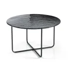 Salontafel met spiegel en keramisch blad met marmerlook, gemaakt in Italië - Giusta Viadurini