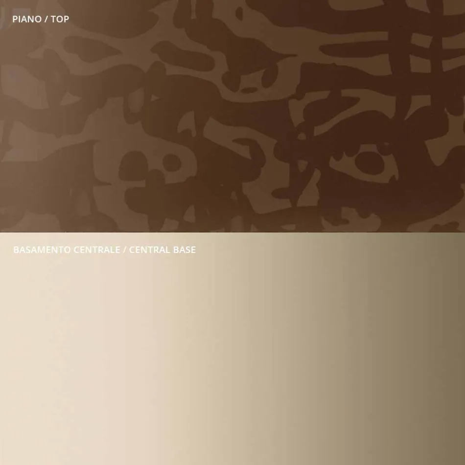 Salontafel met vierkant blad van glas of metaal Made in Italy - Anakin Viadurini