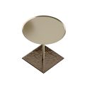 Salontafel met rond blad van glas of metaal Made in Italy - Anakin