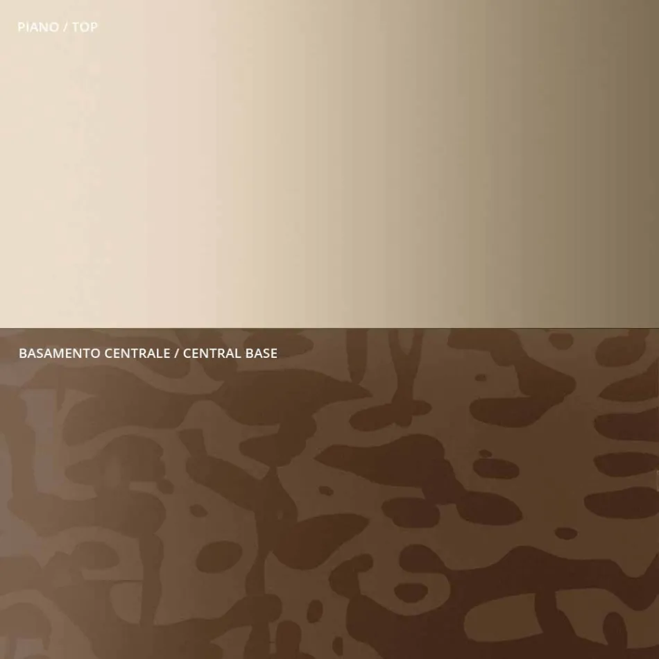 Salontafel met rond blad van glas of metaal Made in Italy - Anakin Viadurini