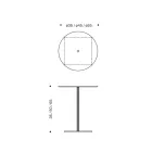 Salontafel met rond blad van glas of metaal Made in Italy - Anakin Viadurini