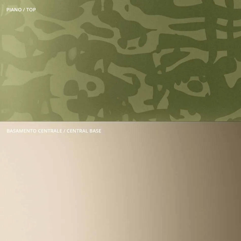 Salontafel met rond blad van glas of metaal Made in Italy - Anakin Viadurini