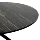 Salontafel met rond blad Gemaakt in steengoed Made in Italy - Siste Viadurini