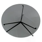 Salontafel met rond blad van glas Made in Italy - Siste Viadurini