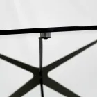 Salontafel met rond blad van glas Made in Italy - Siste Viadurini