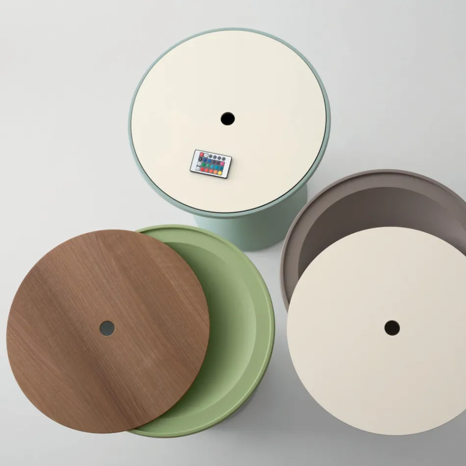 Salontafelcontainer voor woonkamer in polyethyleen Made in Italy - Acuto Viadurini