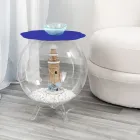 Biffy blauwe ronde salontafel / container, modern design made in Italy Viadurini