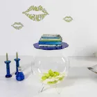 Salontafel / ronde blauwe container Biffy, modern design made in Italy Viadurini