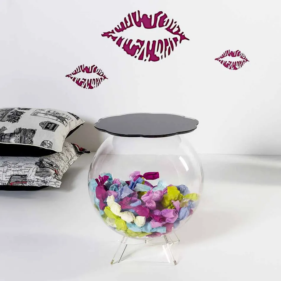 Salontafel / round black box Biffy, modern design made in Italy Viadurini