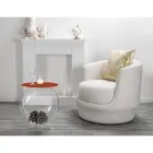 Biffy rode ronde salontafel / container, modern design gemaakt in Italië Viadurini