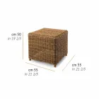 Hoge tuintafel van geweven synthetisch rotan - Yves Viadurini