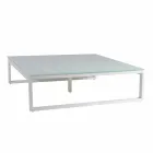 Vierkante design bijzettafel voor buiten 2 afmetingen 3 afwerkingen - Julie Viadurini