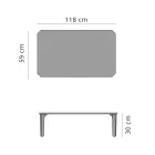 Tuinsalontafel in aluminium en steengoed Top 7 afwerkingen - Filomena Viadurini