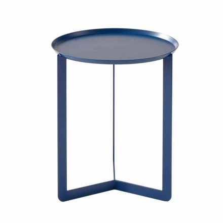 Ronde design salontafel voor woonkamer in gekleurd metaal - Stephane Viadurini