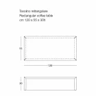 Salontafel voor woonkamer in gekleurd staal, modern design - Josyane Viadurini