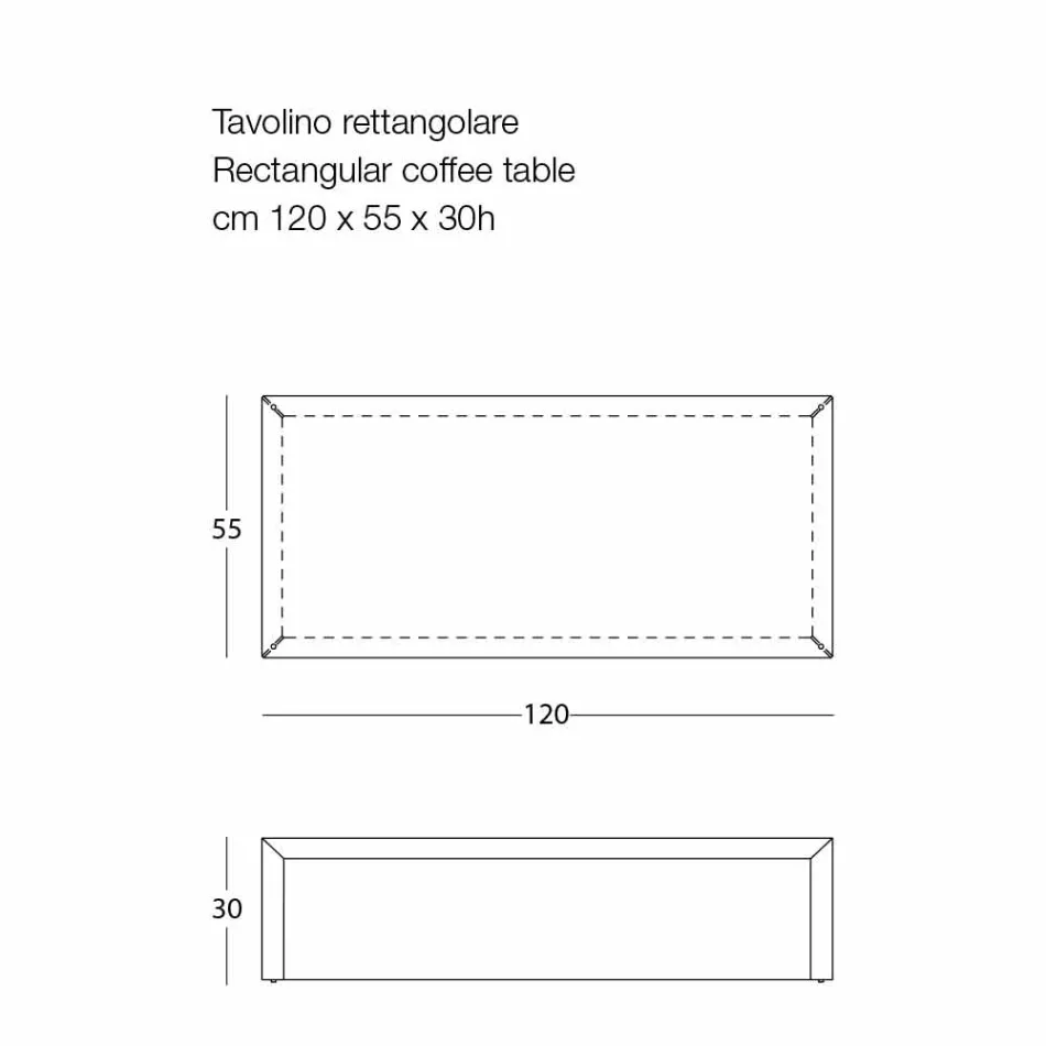 Salontafel voor woonkamer in gekleurd staal, modern design - Josyane Viadurini