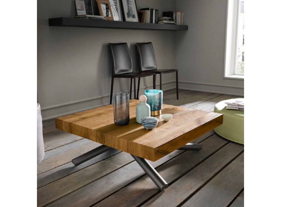 Transformeerbare design salontafel in Made in Italy hout - Vincenzo Viadurini