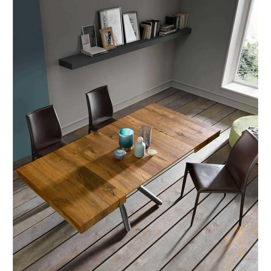 Transformeerbare design salontafel in Made in Italy hout - Vincenzo Viadurini