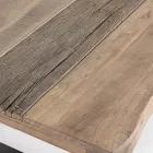 Homemotion Stalen salontafel en acaciahouten blad - Zalma Viadurini