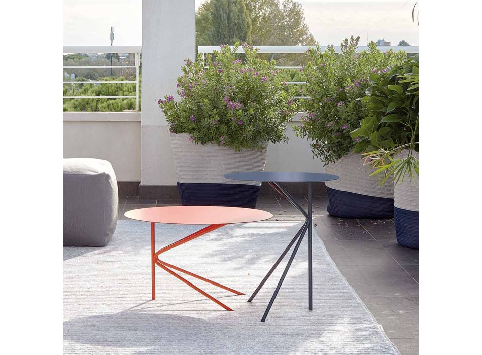 Hoogwaardige gekleurde metalen salontafel gemaakt in Italië - Olesya Viadurini