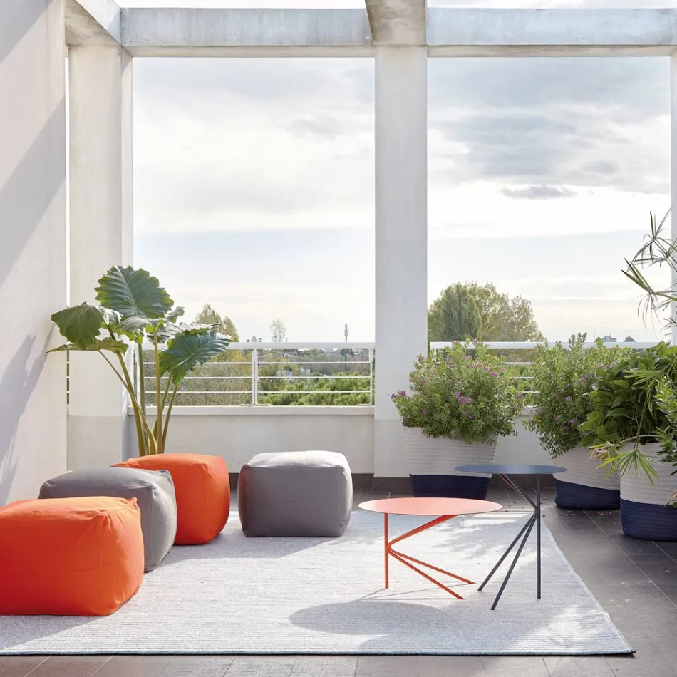 Hoogwaardige salontafel van gekleurd metaal, gemaakt in Italië - Olesya Viadurini