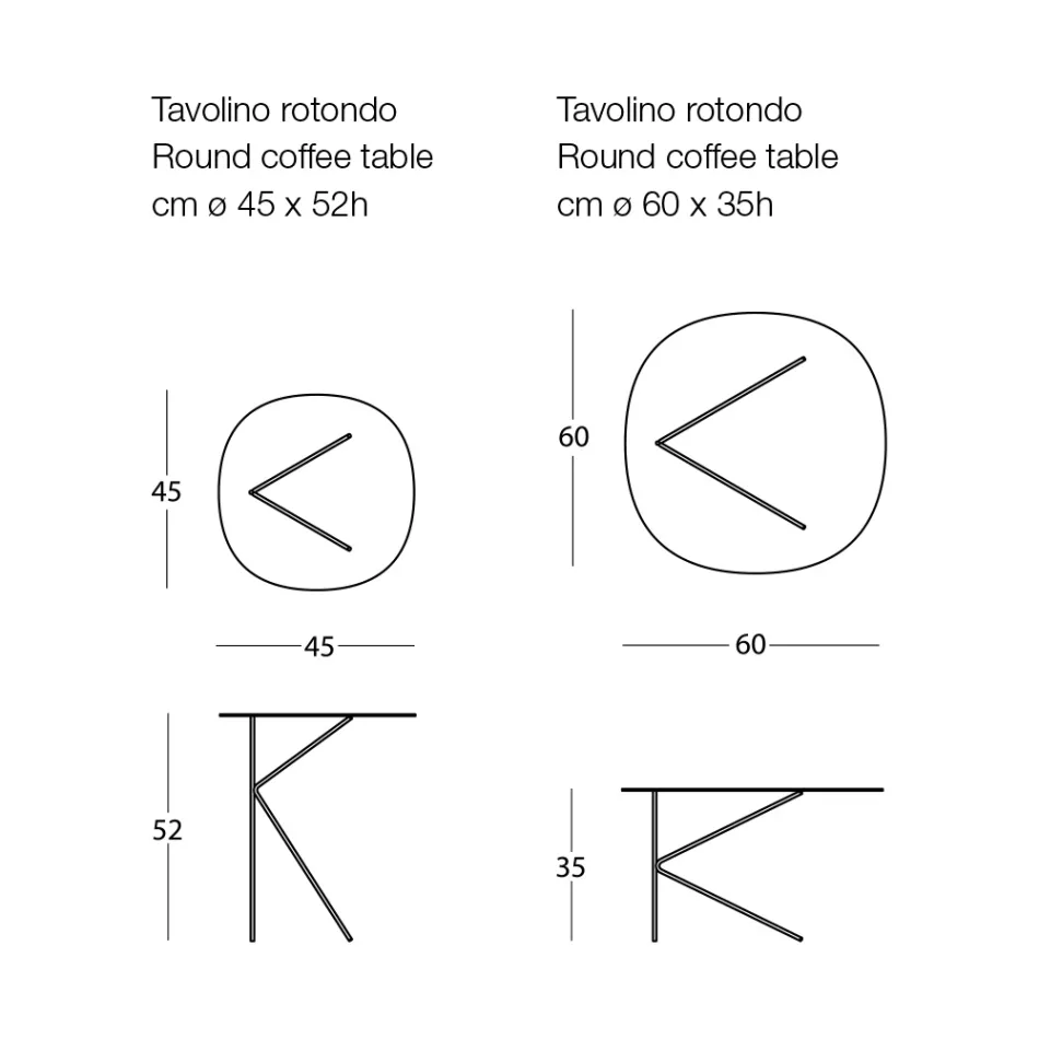 Hoogwaardige salontafel van gekleurd metaal, gemaakt in Italië - Olesya Viadurini