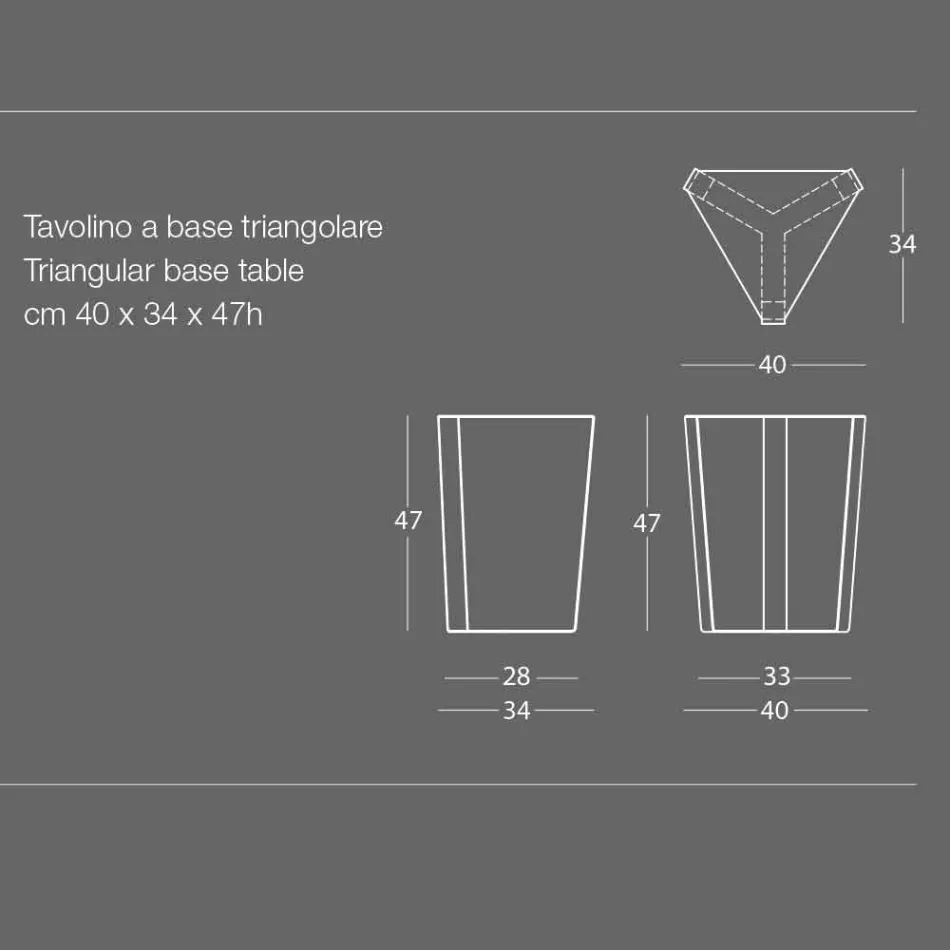 Salontafel van gekleurd metaal met modern Italiaans design - Yasmine Viadurini