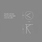 Ronde metalen salontafel, ontwerp in verschillende kleuren en 2 maten - Olesya Viadurini