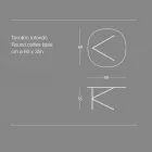 Ronde metalen salontafel, ontwerp in verschillende kleuren en 2 maten - Olesya Viadurini