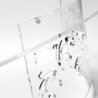 Salontafel in gerookt of transparant plexiglas met gedecoreerde voet - Crassus Viadurini