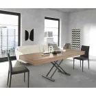 Moderne transformeerbare salontafel in hout en metaal Made in Italy - Fabio Viadurini