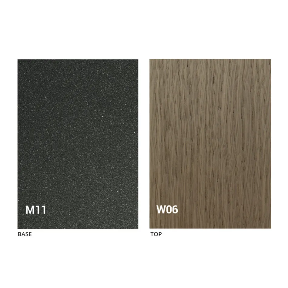 Moderne transformerende salontafel in hout en metaal Made in Italy - Fabio Viadurini