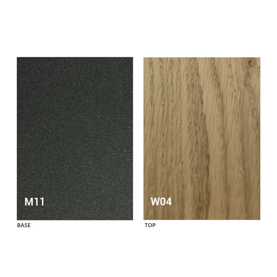 Moderne transformerende salontafel in hout en metaal Made in Italy - Fabio Viadurini