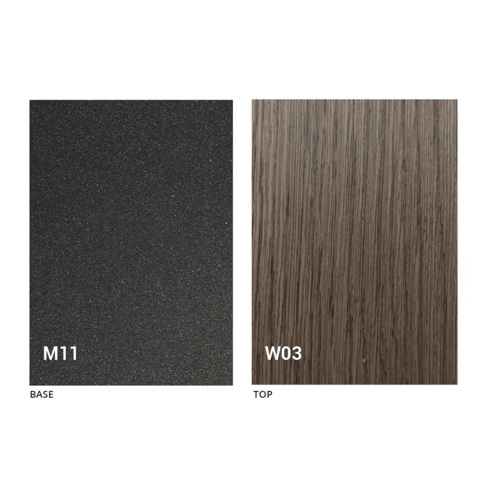 Moderne transformerende salontafel in hout en metaal Made in Italy - Fabio Viadurini