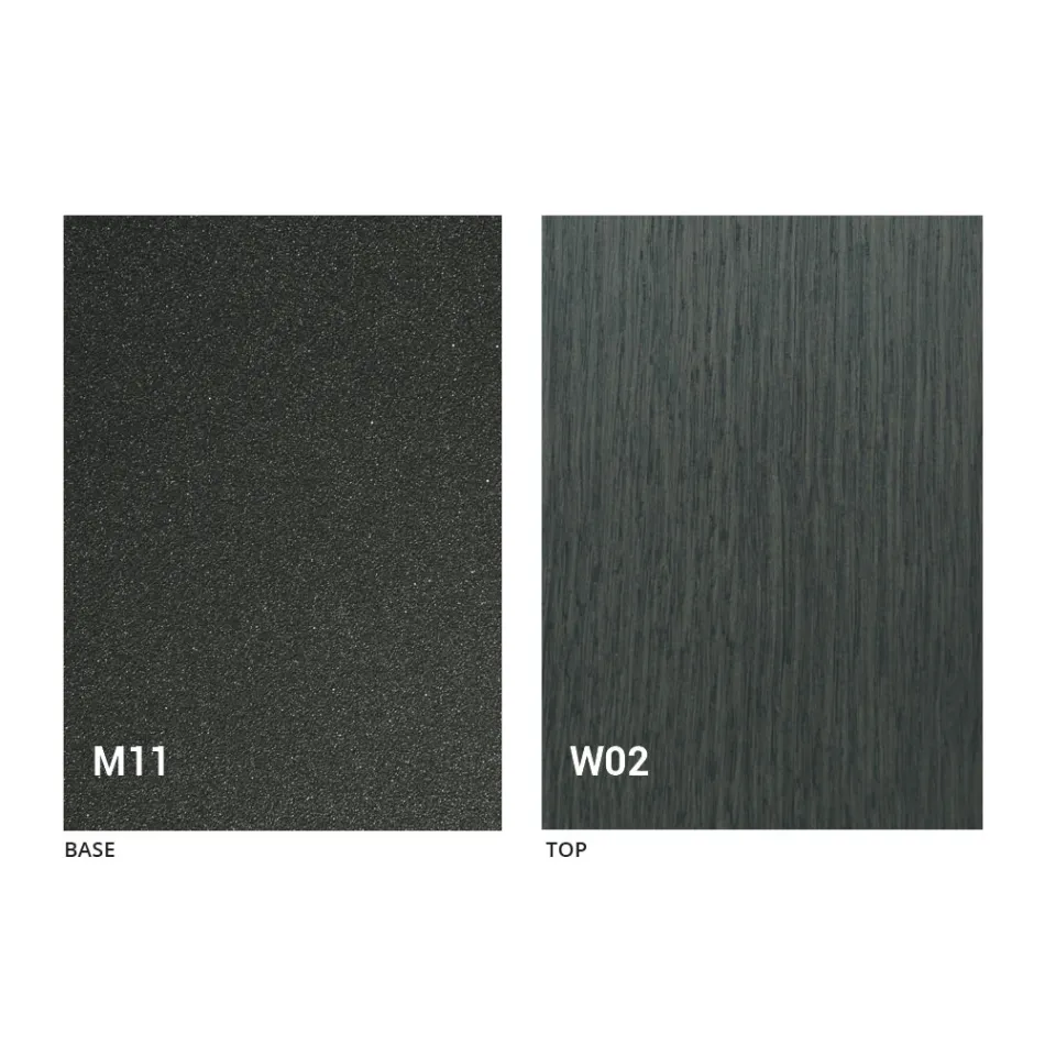 Moderne transformerende salontafel in hout en metaal Made in Italy - Fabio Viadurini