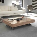 Moderne transformerende salontafel in hout en metaal Made in Italy - Fabio