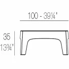Massief door Vondom outdoor salontafel in polypropyleen Viadurini