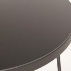 Ronde salontafel in zwart staal en glazen blad 2 maten - Zanzino Viadurini